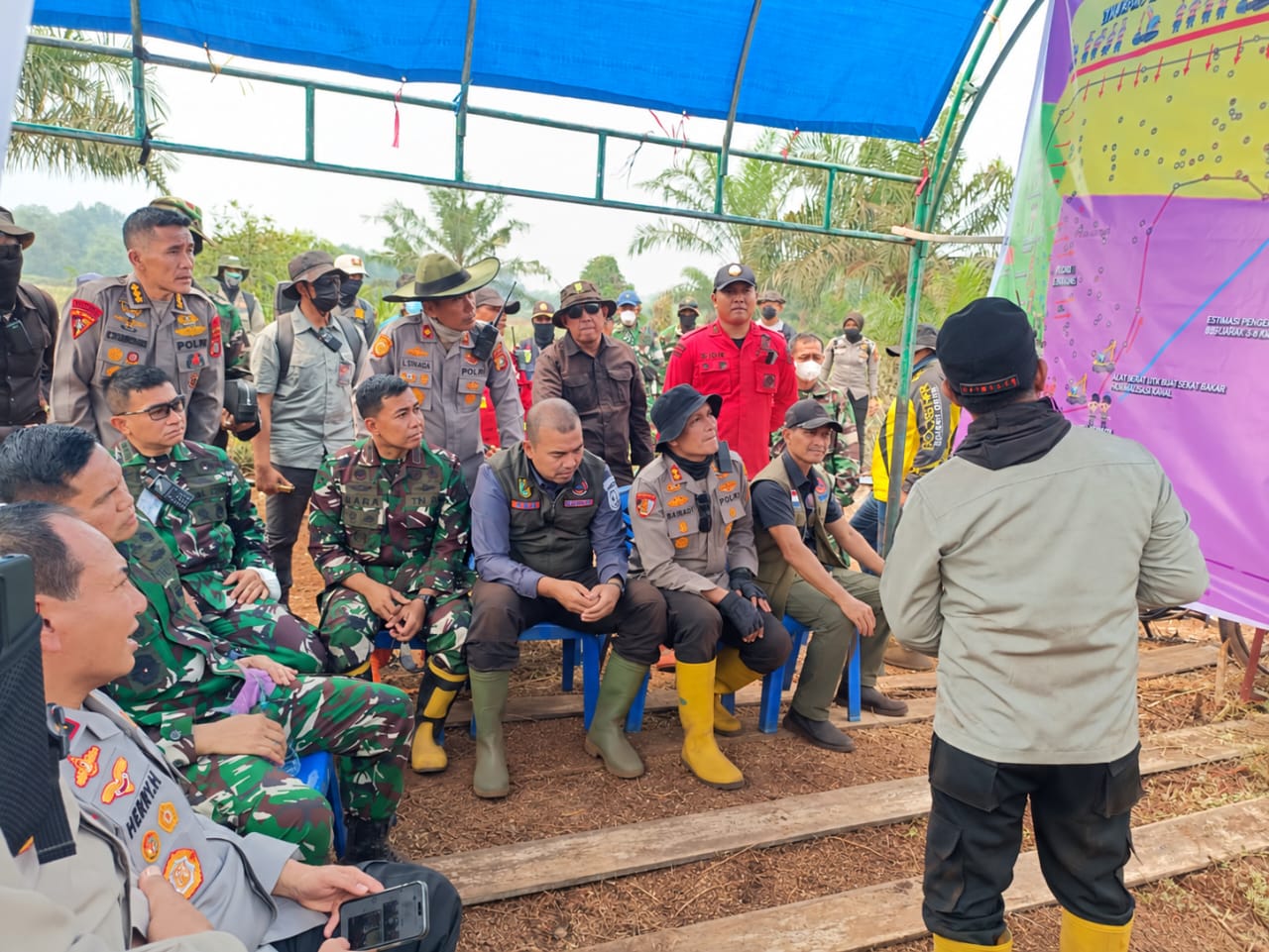 Pangdam Turun ke Kuala Cenaku, Kodam XIX/Tuanku Tambusai Pastikan Karhutla Ditangani Maksimal